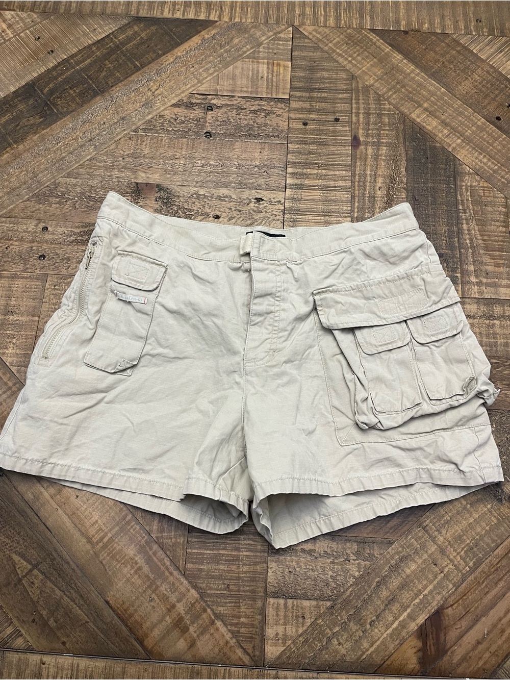 Vintage RALPH Ralph Lauren Khaki Utility Cargo Shorts Size 10